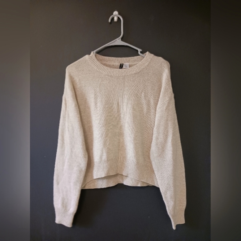 DIVIDED WOMEN'S SMALL CREME LONG SLEEVE FALL SHIRT
